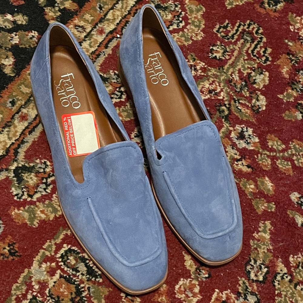 Franco Sarto Blue Suede Flats / Loafers